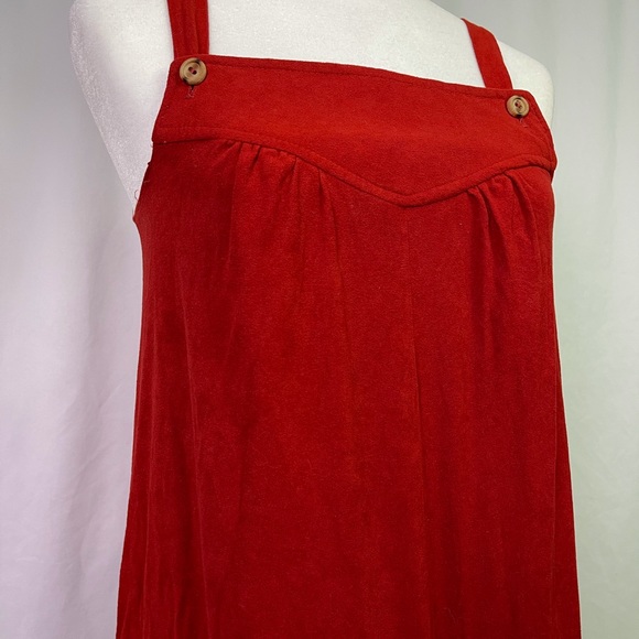 Vintage Red Summer Dress or Beach Coverup - Picture 6 of 12